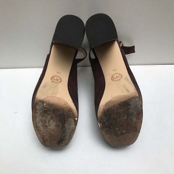 MICHAEL KORS Brown Suede Chunky Platform Heels - Picture 4 of 8